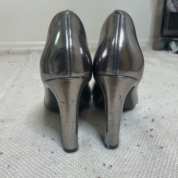 Cole Haan Metallic Silver Heels